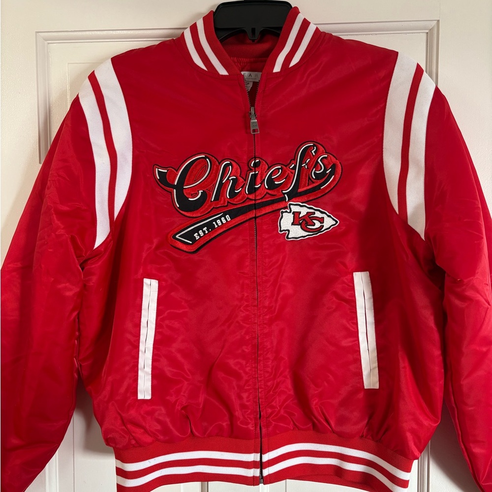 Brand New Erin Andrews Chiefs Bomber Jacket- Size Small